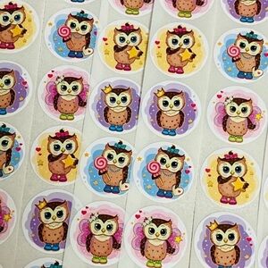 40 Small Owl Stickers! (Quarter Size)